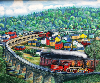 colorful painting of the great stone viaduct