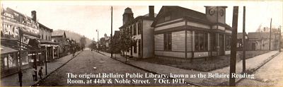 The original Bellaire Public Library, known as the Reading Room